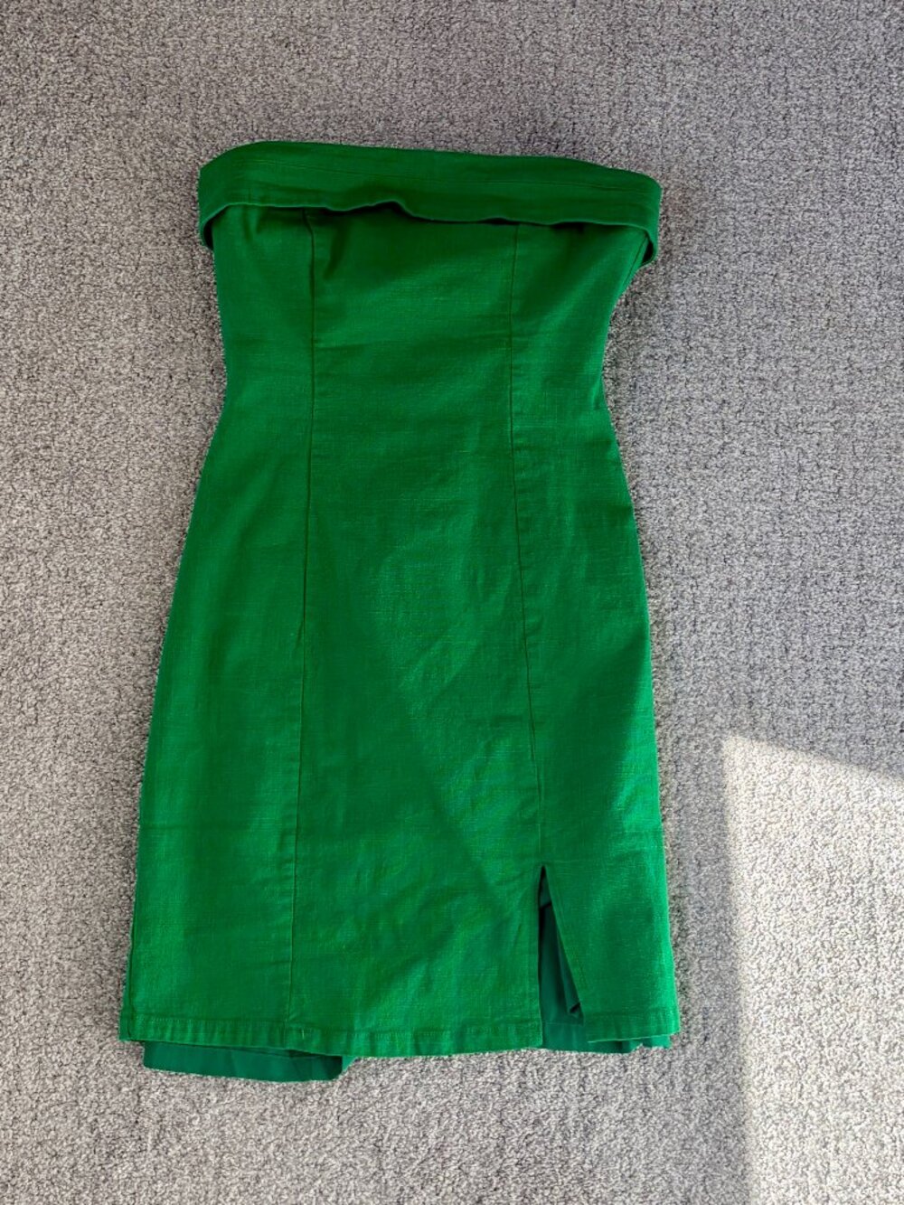 Strapless Green Mini Dress